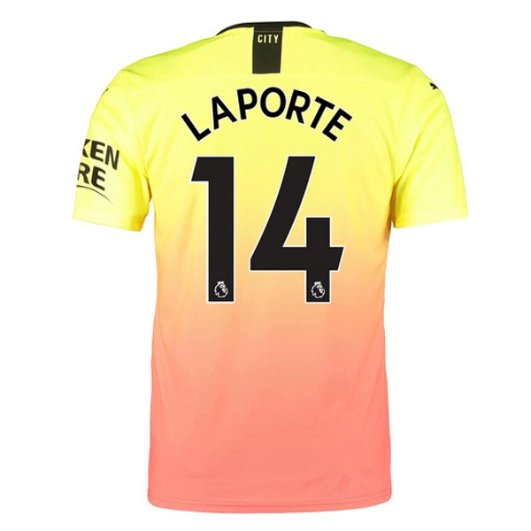 Camiseta Manchester City NO.14 Laporte 3ª 2019 2020 Naranja